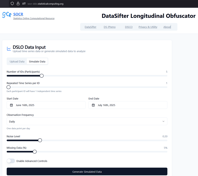 DSLO Data Simulator and Statistical Obfuscator